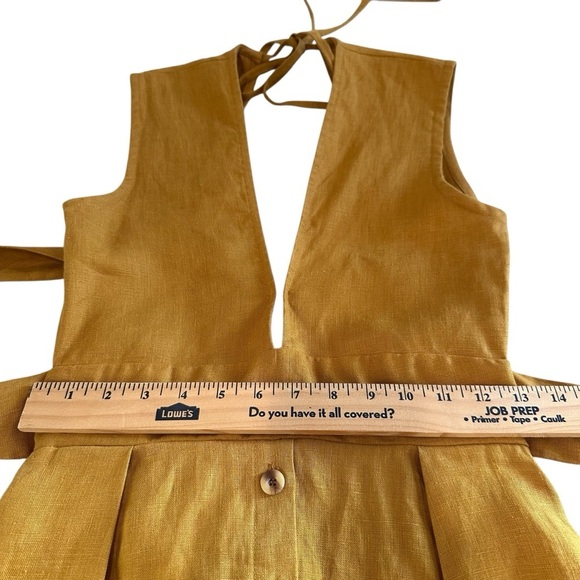 Faithful the Brand Mustard Yellow Sleeveless Dress with Button Detail in size 4 - Picture 9 of 13